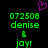 Pixelated green text and a purple heart symbol on black background, with identical repeated elements.