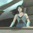 Animated sequence of a woman in blue sleeveless dress with dark hair, showing multiple poses against blurred background.