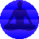 Silhouette of a person in lotus pose against a gradient background with color variations across circular frames.