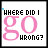 identical pixelated icons with pink text 'WHERE DID I GO WRONG?' on white backgrounds, each containing small colored dots