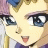 Pixelated anime-style character face with blue eyes and blonde hair on left, black background with white text "Anime IM" and signature on right.