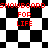 Red text "SNOWBOARD FOR LIFE" repeats over black-and-white checkered and diamond patterns in a pixelated animation.