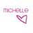 Pixelated pink text 'mO-bile' above a pixelated heart outline on white background.