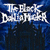 Pixelated text reading "The Block Breaker" in white with blue outlines on a dark blue gradient background.