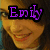 four pixelated images showing a person's face with changing text overlays in different colors and fonts