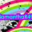 Rainbow gradient background with purple text overlays reading 'somarthaR49', 'Loves', and 'Rainbows!!' over a pixelated anime-style character face.