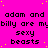 A static image with a bright pink background, yellow pixelated dots scattered across it, and repeated text in black pixelated font.
