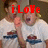 Two people in white shirts with blue and red graphics pose together, one raising a hand while text overlays change from 'i LoVe' to 'MY MAY!!'