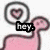 A four- pixel art composition with a pink creature, stick figures, and text overlays