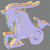 Pixelated icon of a light purple goat with golden accents on gray background, next to green text reading 'Original Icons .com' in bright green pixel font.