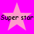 Four identical pink stars on a bright magenta background with "Super star" text below each star.