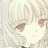 A 48x48 pixel buddy icon split into two frames showing a character's face on the left and text on the right, with visible pixelation and dithering effects.