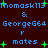 Pixelated text and green plus symbols on dark background, with repeated names and terms in blue and green.