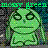 Two pixelated cartoon characters with closed eyes, one green labeled 'MOODY GREEN' and one blue labeled 'MOODY BLUE', displayed side-by-side on a dark background.