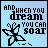 A 4x4 contact sheet of animated frames showing a pixel art icon with text "AND WHEN YOU DREAM YOU CAN SOAR" and a black butterfly symbol on light blue background, displaying subtle color variations across frames.