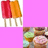 Pixelated image of popsicles and cupcakes with text expressing preference for cupcakes over popsicles on a pink background.