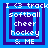 Pixelated blue and purple icon with text "I <3 track softball cheer hockey & ME" in white, featuring four nested square frames that change size across observations.