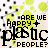 Animated icon with repeating text elements and color shifts on a patterned background.