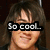 six pixelated images showing a person with brown hair and black clothing, some displaying text overlays like "So cool..." and "Kevin Jonas !!!!"