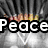 Three side-by-side display text overlays on distinct backgrounds: 'Peace' on a black-and-white feathered headdress, 'Love' on a colorful pencil arrangement, and 'Bri' on a mouth with multicolored lips