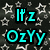 Pixelated icon with cyan text on dark background, surrounded by white star shapes.