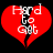 Two red heart-shaped icons with white text 'Hard To Get' and a black silhouette of a person standing between the hearts, each heart split vertically.