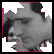 Pixelated grayscale portrait of a person with pink border on left, adjacent to pixelated white text on black background reading "Me Your nd Sav 'oursel" in three lines.