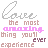 A static image of a pixelated text-based design with 'love' in stylized letters above the phrase 'the most amazing thing you'll ever experience', displayed across multiple color variations.