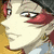 Pixelated anime-style character face with red cheek markings, next to heart-shaped flames and 'Zelman Clock' text in red blocks.
