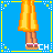 Animated contact sheet of a cartoon character with long brown hair and yellow bow, wearing orange outfit against blue background with text elements.