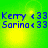Green background with yellow light spots; blue text 'Kerry <33' and 'Sarina <33' in two , repeated across four