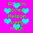 Green text reads "Allison loves Nelson very much" on a bright pink background with blue hearts, repeated in two