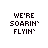 Pixelated text in black, blue, and pink on white background with three heart symbols at bottom.