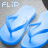 Animated sequence of light blue flip-flops on a textured gray background with changing text and heart symbols.