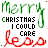 repeating text-based icons featuring 'Merry Christmas I Could Care Less' in green and red lettering with pixelated transitions between color states