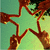 Pixelated star-shaped icon with brown and red lines on a green gradient background, featuring a small yellow accent near the top-left.