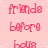 Pink background with white dots and repeated text in pink font: 'friends', 'before', 'hour' arranged in a pattern
