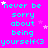 A static image with a bright pink background displays repeated cyan text reading "never be sorry about being yourself<3" surrounded by small white and light purple stars.