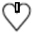A heart outline with a vertical bar at the top, transitioning to a solid heart shape and then to text reading YOU!! below it.