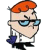 Pixelated cartoon character with orange hair, blue sunglasses, white shirt, dark pants, and a blue shoulder bag, standing against a gray background.