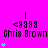 A bright pink background displays repeated 'Chris Brown' text with '<3333' symbols and cyan stars, showing animation changes in star positions across frames.