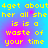 Yellow pixelated text on a blue-to-pink gradient background, repeating the phrase '4get about her all she is is a waste of your time' in a