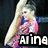 A four- shows a person with light hair in pink and blue clothing holding hands near their face, with text overlays changing between