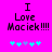 Pixelated text and symbols on a bright pink background with two animated variations of star-like shapes below the text.