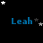 Blue text 'Leah' repeated across a black background with scattered white and gray stars in various positions.
