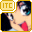 identical pixelated anime-style icons featuring a character with large blue eyes, red lips, and dark hair against a black background, each labeled 'ITC' in yellow text
