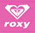 Pixelated pink icon with white heart outline containing stylized 'R' and 'O' letters, below which is the word 'ROXY' in blocky white text.