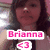 A person with long dark hair appears in four variations of a pixelated image, each featuring the name 'Brianna' and '<3' symbol in different colors.