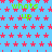 Blue background with repeating red star pattern and green text reading 'whats up' scattered across the image.