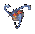 A animated sequence shows a blue and orange abstract figure rotating through multiple poses against a gray background
